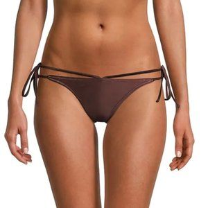 NWOT Frankie’s Bikinis Halo Satin String Bikini Bottoms
